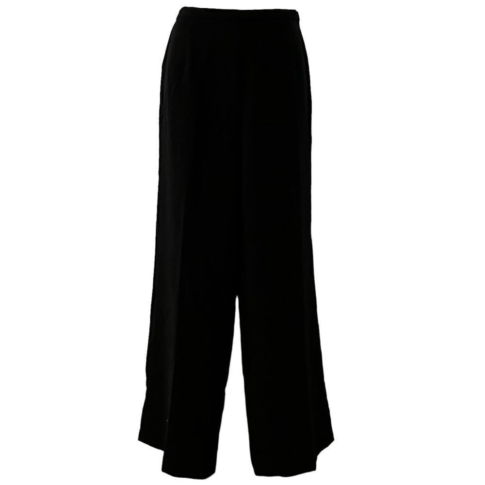 Ann Taylor ~ Womens Black wide leg dress slacks ~ size 4 ~ fully lined